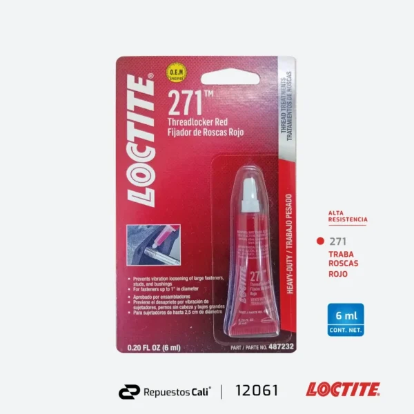 TRABAROSCAS FUERZA ALTA 6ml (LOCTITE 271)