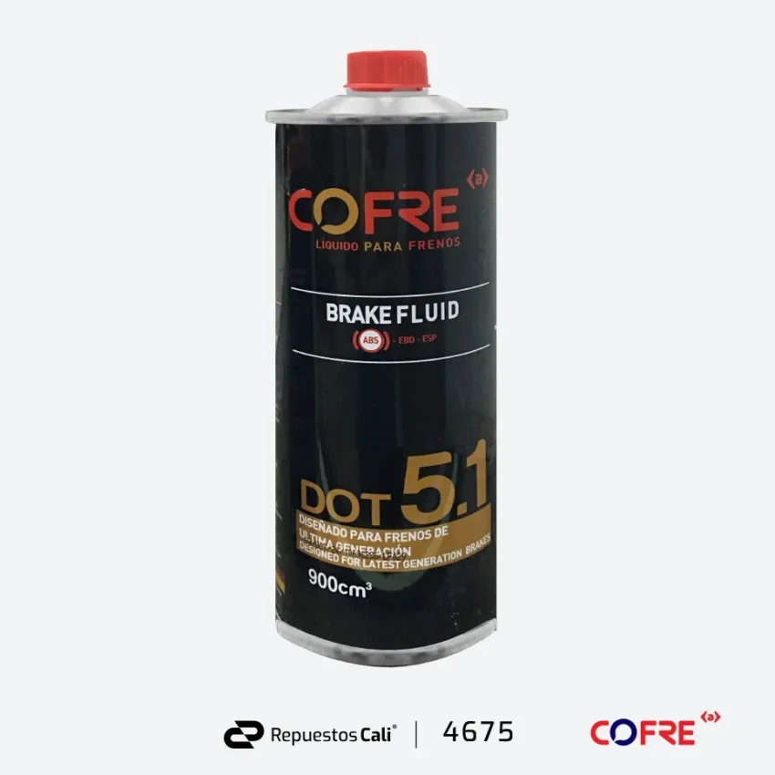 LIQUIDO FRENO UNIVERSAL 900cc COFRE DOT 5.1 (TARRO METALICO)